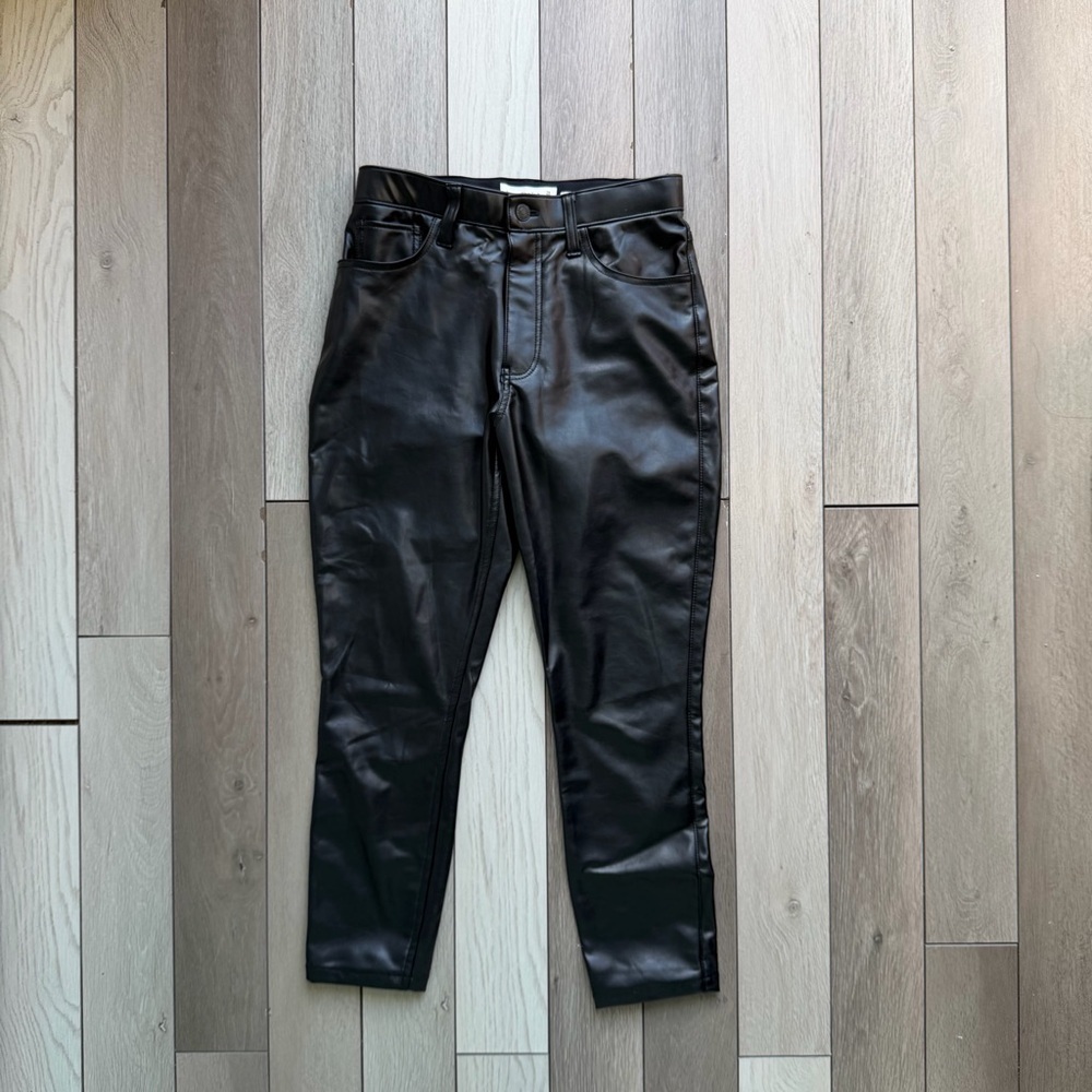 Abercrombie & Fitch Vegan Leather Skinny High Rise Pants